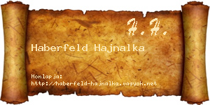 Haberfeld Hajnalka névjegykártya